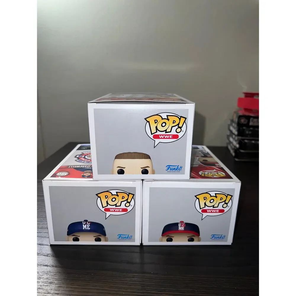 3 EXCLUSIVE John Cena Funko Pops Final Match #203 Final #211 Farewell #180 WWE